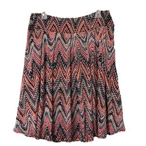 Cleo pull-on short mini skirt, Blue/Pink, Size M